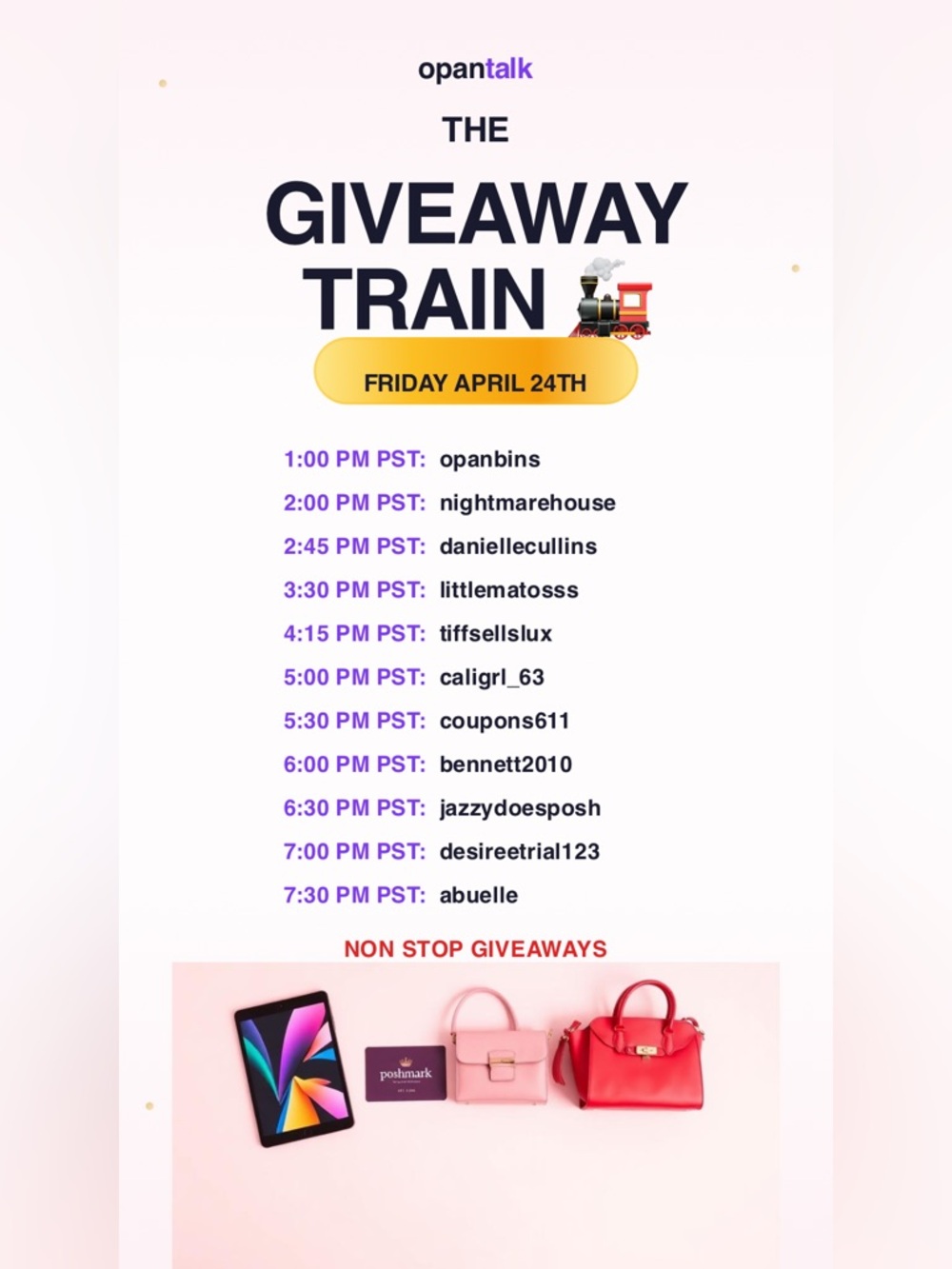 Opan Bins Raid Train Flyer